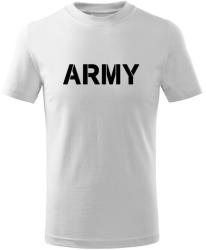 DRAGOWA Tricou de copii scurt Army, alb