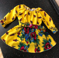 Ie Traditionala Kids Rochita cu motive traditionale cu Bujori 2 - ietraditionala - 99,00 RON