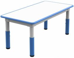 OOKEE Masa dreptunghiulara alb-albastru din plastic reglabila marimea 1-3 pentru gradinita (YCY083A)