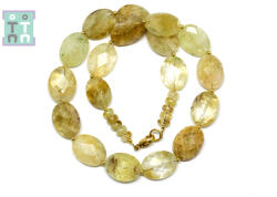  Colier din Citrin Oval Fatetat 17-20 x 13-16 mm - Accesorii Gold Filled