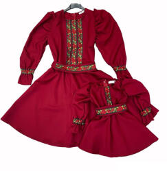 Ie Traditionala Kids Rochita Traditionala stilizata cu motive florale Trandafira 3 - ietraditionala - 166,00 RON