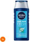 Nivea Set 3 x Sampon Nivea Men Cool Fresh, pentru Toate Tipurile de Par, 250 ml