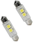 VECTA Set 2 becuri auto Vecta cu 2 leduri SMD 12V T11x39mm P29T alb sofit Festoon 5050SMD AutoDrive ProParts