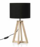 Bizzotto Set 2 veioze lemn bumbac negru Stoccolma 23x48.5 cm (0827754)