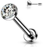  Push-in labret titánból, beágyazott kővel Átlátszó (Labret-134-2-C)