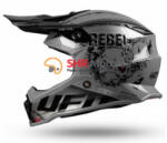 UFO PLAST Casca cross copii Ufo Plast Metal gri lucios