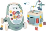 Smoby Set premergător didactic și cărucior Trotty Walker 3in1 Little și cub Explor Cube Smoby pentru dezvoltarea abilitățlor motorice cu sunete (SM140304-2)