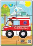 Jagu Puzzle educațional vorbitor Jagu - Ambulanță, 6 piese (92-423)