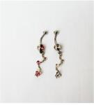  Acél köldök piercing (PESS085)