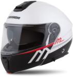 Cassida Cassida Modulo 2.1 Compass Flip Up Motocicletă Alb Perlat-Negru-Roșu-Argiliu (AIM140-1893)