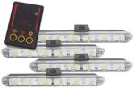 Techstar Set 4x6 Lumini LED Tip Stroboscop De Avertizare Flash Rosu si Albastru Alimentare 12V (SKU0943)