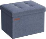 SONGMICS Taburet pliabil cu spatiu de depozitare , albastru denim (LSF102Q01)