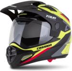 Cassida Casca enduro Cassida Tour 2.0 X-tra fluo galben-negru-rosu-gri cu vizor negru mat (AIM140-2191)