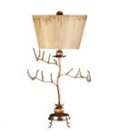 Elstead Lighting Veioză decorativă Kristal, 1xE27, H91cm, D41cm, metal auriu, sticlă (FB-KRISTAL-TL)