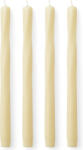 Audo Lumânări Twist Tapered de culoarea fildeşului 4 buc (71185-000768)