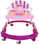 NOVOKIDS Premergator Reglabil in 3 Trepte Jolly Kids Broscuta, Pliabil, 8 Roti, Cu Melodii, Roz (PINKFROGYD)