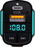 Akai Modulator FM Akai FMT-32BT USB-A USB-C Micro-USB Lightning Cablu Bluetooth afisaj LED (FMT-32BT)
