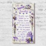 Brunofunnyshop Tablou mesaj motivational REGULILE FAMILIEI mov