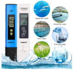 HOPE R Set testere digitale 4 in 1, PH metru cu corectie automata si TDS EC, pentru masurarea PH-ului si calitatii apei (TDSECPHACATCHP)