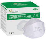 Laianzhi Set 10 masti de protectie respiratorie FFP2 YX011, 4 straturi - Negru (YX011-B-10)
