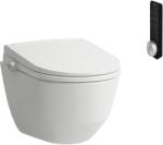 Laufen Cleanet Pro wc cu buton de control agăţat fără margine alb H600890000S002 (H600890000S002)