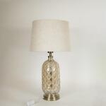 Romantic Home Veioza din sticla si metal Gold Beige 33 cm x 60 cm (757-10052)