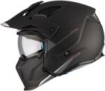 MT Helmets Casca deschisa cu masca MT Streetfighter SV S Solid A1 negru mat cu vizor iridium (MT1327000011)