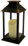 Strend pro Felinar decorativ, LED, maro-cupru, 3xAAA, 14x14x33 cm (8091158)