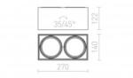 Rendl light studio DEAN II aluminiu periat 230V/12V G53 2x50W (R10611)