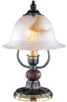 Reccagni Angelo Lampa de masa rustica design italian din alama cu lemn 2801 (RA-P. 2801)