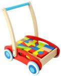 Tooky Toy Antemergator din lemn cu cuburi Tooky Toy - 2 in 1 (TKC281)